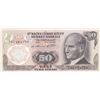 Image 1 : Turkey, 50 Lira, 1976, UNC, 6/1. Emission, p187A, "I32" rare prefixbr/serial number: I32 164310