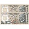 Image 1 : Turkey, 100 Lira, 1972/1979, UNC, 6/1. and 6/2. Emission, p189, DIFFERENT WATERMARK, (Total 2 bankno