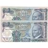 Image 1 : Turkey, 500 Lira, 1974, UNC, 6/2. Emission, p19e, (Total 2 banknotes)br/Atatürk portrait, serial num