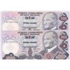 Image 1 : Turkey, 1.000 Lira, 1981, UNC, 6/3. Emission, p191, (Total 2 banknotes)br/Atatürk portrait, serial n