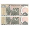 Image 2 : Turkey, 10 Lira, 1982, UNC, 7/2. Emission, p193, "D01" first prefix and "D90" last prefix, (Total 2 