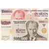 Image 1 : Turkey, 5.000.000 Lira and 10.000.000 Lira, 1997/1999, XF / AUNC, p213, p214, (Total 2 banknotes)br/