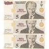 Image 1 : Turkey, 5 New Turkish Lira, 2005, UNC, 8/1. Emission, p217, (Total 3 banknotes)br/all banknotes end 