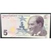 Image 2 : Turkey, 5 Lira, 2013, UNC, 9/2. Emission, p222b "B001" first prefixbr/serial number: B001 603841