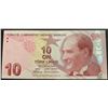 Image 2 : Turkey, 10 Lira, 2009, UNC, 9/1. Emission, p223a, RADARbr/Atatürk portrait, serial number: A093 3333