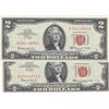 Image 1 : United States of America, 2 Dollars, 1963, UNC, p382a, p382b, (Total 2 banknotes)br/serial numbers: 