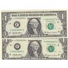 Image 1 : United States of America, 1 Dollar, 1999, UNC, p504, TWIN NUMBERS, (Total 2 bannotes)br/serial numbe
