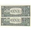 Image 2 : United States of America, 1 Dollar, 1999, UNC, p504, TWIN NUMBERS, (Total 2 bannotes)br/serial numbe