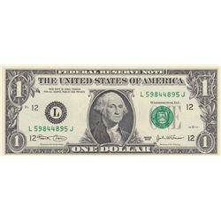 United States of America, 1 Dollar, 2003, UNC, p515, RADARbr/serial number: L 59844895 J