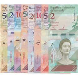 Venezuela, 2 Bolivares, 5 Bolivares, 10 Bolivares, 20 Bolivares, 50 Bolivares, 100 Bolivares, 200 Bo