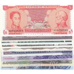 Venezuela, 5 Bolivares, 10 Bolivares, 20 Bolivares, 50 Bolivares, 100 Bolivares, 500 Bolivares, 1000