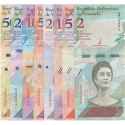 Venezuela, 2 Bolivares, 5 Bolivares, 10 Bolivares, 20 Bolivares, 50 Bolivares, 100 Bolivares, 200 Bo