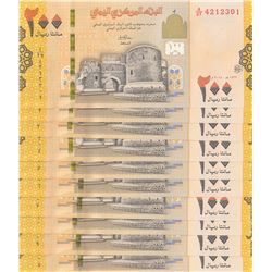 Yemen, 200 Rials, 2018, UNC, pNew, (Total 10 consecutive banknotes)br/serial numbers: A/27 4212301-1
