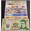 Image 1 : Mix Lot, 8 pieces of UNC polymer banknotesbr/Australia, 5 Dollars, 2016, Unc; Libya, 1 Dinar, 2019, 