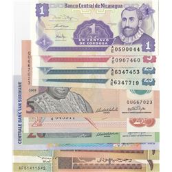 Mix Lot, 10 banknotes in whole UNC conditionbr/Nicaragua, 1 Centavo, Nicaragua, 5 Centavos, Nicaragu