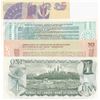 Image 2 : Mix Lot, 4 banknotes in whole UNC conditionbr/Canada, 1 Dollar, Sweden, 5 Kronor, Argentina, 10 Peso