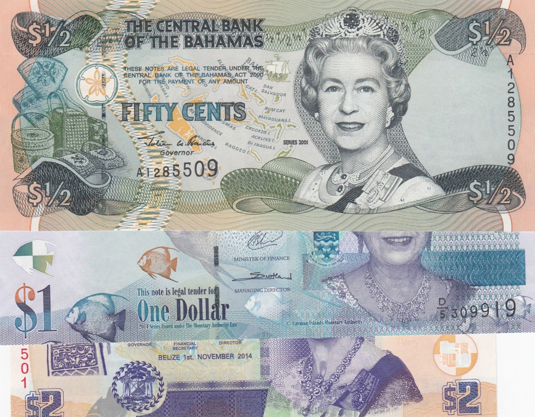 P-69 Bahamas 1 dollar 2001 UNC