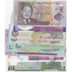 Mix Lot, POLIMER banknote set consisting of 10 banknotes of different countries, all in UNC conditio