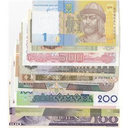 Mix Lot, 10 different banknotes, all in UNC conditionbr/Somalia, 50 Shiling, 1991; Indonesia, 1000 R