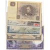 Image 1 : Mix Lot, 5 different banknotes.br/NEDERLANDSCH INDIE, 1 Gulden, 1943, FINE; French indi China, 1 Don