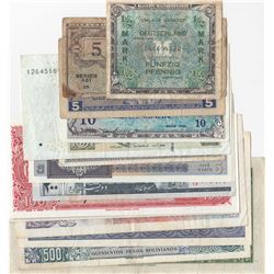 Mix Lot, 14 different banknotes.br/Bolivia, 100 Pesos, 1962, AUNC; Iran, 200 Rials, 1982, XF; China,