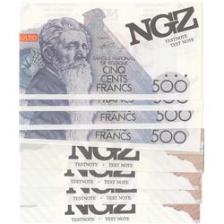 Fantasy banknotes, Belgium, 500 Francs and Denmark 100 Kroner, Test Note, UNC, (Total 7 banknotes)br