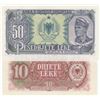 Image 2 : Albania, 10 Leke and 50 Leke, 1957, UNC, p27, p28, (Total 2 banknotes)br/serial numbers: CB 588670 a