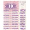 Image 1 : Bosni-Herzegovina, 10 Dinara (9), 1992, AUNC/ UNC, p10, (Total 9 banknotes)br/