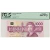 Image 1 : Canada, 1.000 Dollars, 1988, UNC, p100br/PCGS 66 PPQ, Queen Elizabeth II portrait, serial number: EK