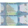 Image 2 : Cayman Islands, 1 Dollar, 2010, UNC, p38c, (Total 2 consecutive banknotes)br/Queen Elizabeth II port