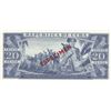 Image 2 : Cuba, 20 Pesos, 1978, UNC, p105b, SPECIMENbr/serial number: DA 01 000000