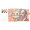 Image 1 : Czech Republic, 200 Korun, 1998, UNC, p19br/serial number: G64 181958