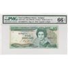Image 1 : East Caribbean, 5 DollarS, 1988, UNC, p22a1br/PMG 66 EPQ, Queen Elizabeth II portrait, serial number