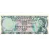 Image 1 : Fiji, 50 Cents, 1971, XF (-), p64abr/Queen Elizabeth II portrait, serial number: A/3 365815
