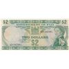 Image 1 : Fiji, 2 Dollars, 1971, XF (+), p66abr/Queen Elizabeth II portrait, serial number: A/4 043961