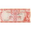 Image 1 : Fiji, 5 Dollars, 1974, XF (+), p73bbr/Queen Elizabeth II portrait, sign: Barnes and Earland, serial 