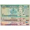 Image 1 : Fiji, 2 Dollars, 5 Dollars and 10 Dollars, 2002, UNC, p104, p105, p106, (Total 3 banknotes)br/Queen 