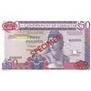 Image 1 : Gibraltar, 50 Pounds, 1986, UNC, p26, SPECIMENbr/Queen Elizabeth II portrait, serial number: A 00000