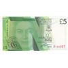Image 1 : Gibraltar, 5 Pounds, 2011, UNC, p35br/Queen Elizabeth II portrait, serial number: A/AA 154987