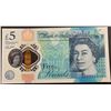 Image 1 : Great Britain, 5 Pounds, 2016, UNC, p394br/Queen Elizabeth II portrait, serial number: AK40 360850, 