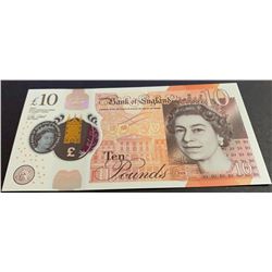 Great Britain, 10 Pounds, 2016, UNC, p395br/Queen Elizabeth II portrait, serial number: BK10 677693,