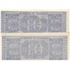 Image 2 : Greece, 10 Drachmai, 1944, UNC (-), p134b, (Total 2 banknotes)br/serial numbers: KE 215697 and KZ 24