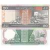 Image 2 : Hong Kong, 10 Dollars and 20 Dollars, 1990/2002, UNC, p191c, p201d, (Total 2 banknotes)br/serial num