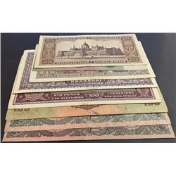 Mix Lot (HUNGARY), 9 different banknotes.br/Hungary, 1000 Pengö, 1945, XF; 1000 Pengö, 1945, VF; 100