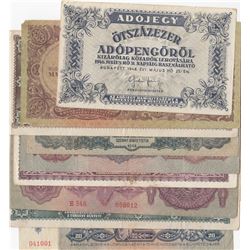 Mix Lot (HUNGARY), 10 different banknotes.br/Hungary, 500.000 pengo, 1946, AUNC; 20 Pengö, 1941, VF;
