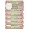 Image 1 : India, 1 Rupee, 2017, UNC, p117, REPLACEMENT,  (Total 5 consecutive banknotes)br/star, serial number