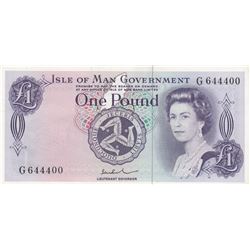 Isle of Man, 1 Pound, 1972, UNC, p29dbr/Queen Elizabeth II portrait, serial number: G 644400