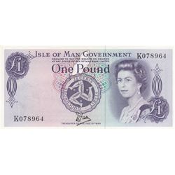 Isle of Man, 1 Pound, 1979, UNC, p34abr/Queen Elizabeth II portrait, serial number: K 078964