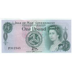 Isle of Man, 1 Pound, 1983, UNC, p38br/Queen Elizabeth II portrait, serial number: P 312345