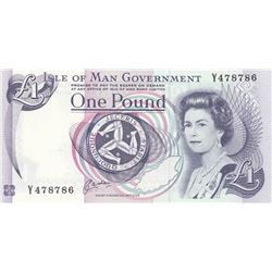 Isle of Man, 1 Pound, 1985, UNC, p40bbr/Queen Elizabeth II portrait, serial number: Y 478786